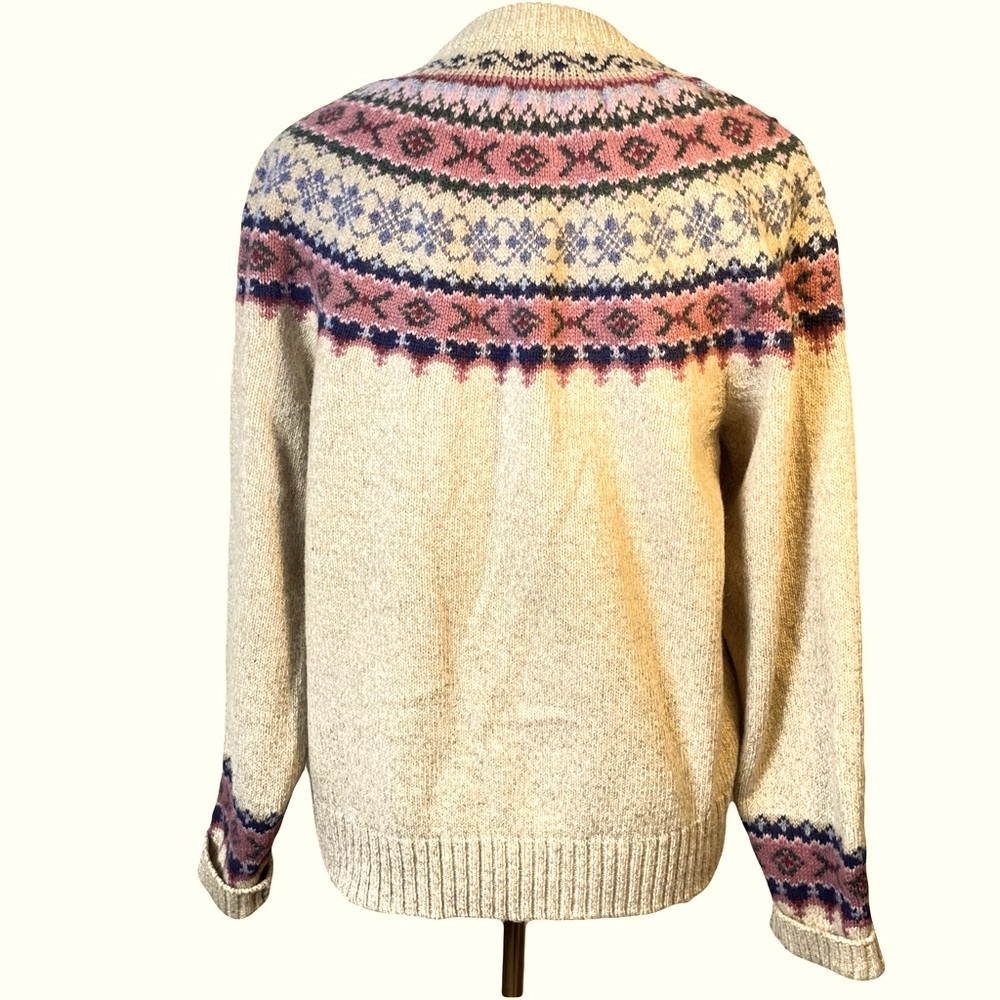Vintage Eddie Bauer Nordic Fair Isle Wool Sweater Women’s  Size Large - Picture 2 of 10
